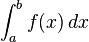 \int_a^b f(x)\,dx