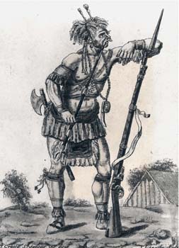 File:Iroquois Warrior with musket 1730.jpg