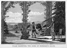 An illustration: Tyler stands on his porch in Virginia, approached by a man with an envelope. Caption reads