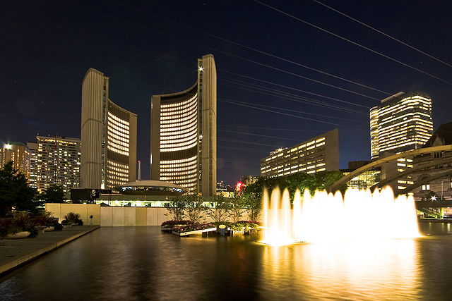 File:Toronto City Hall night view.jpg