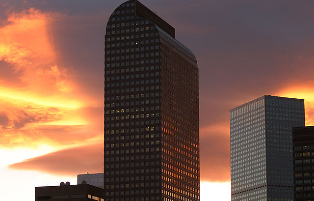 File:Wells Fargo Center at Sunset.jpg