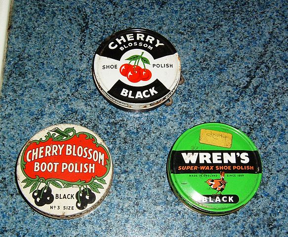 File:Three tins of shoe polish from the 1960s.jpg