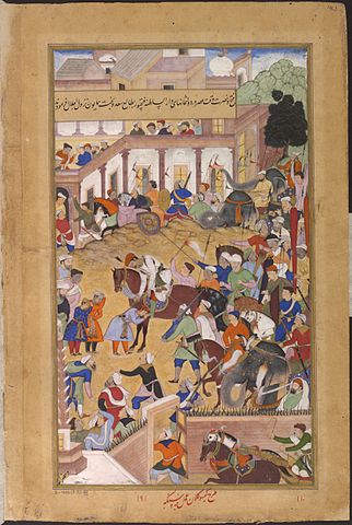 File:1573-Akbar receiving his sons at Fathpur-Akbarnama.jpg
