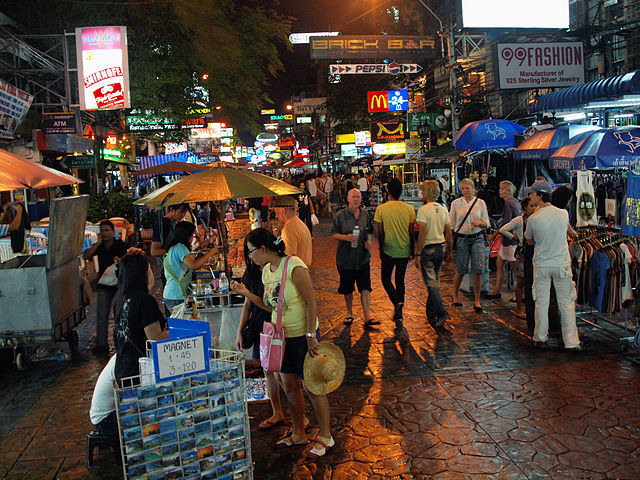 File:Khao San Road at night by kevinpoh.jpg