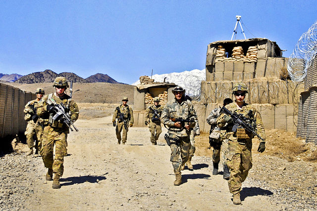 File:Defense.gov News Photo 120229-A-8536E-817 - U.S. Army soldiers prepare to conduct security checks near the Pakistan border at Combat Outpost Dand Patan in Afghanistan s Paktya province on.jpg