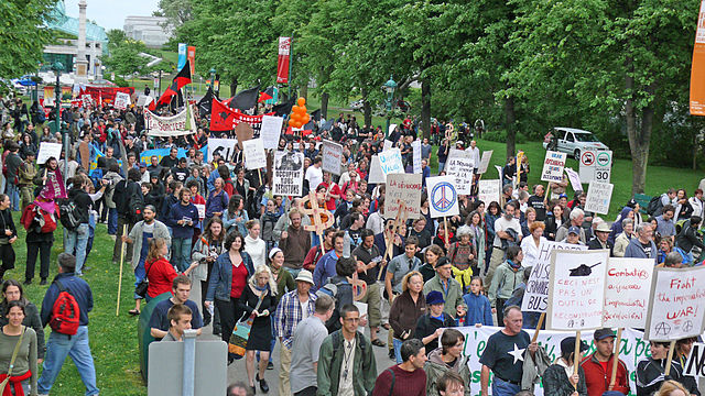 File:June 22, 2007 protest in Quebec City against Canada's involvement in the Afghan war.jpg