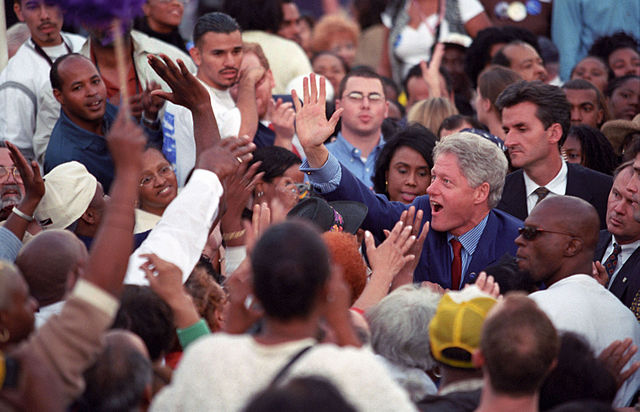 File:Photograph of President William Jefferson Clinton Greeting People in a Large Crowd at a