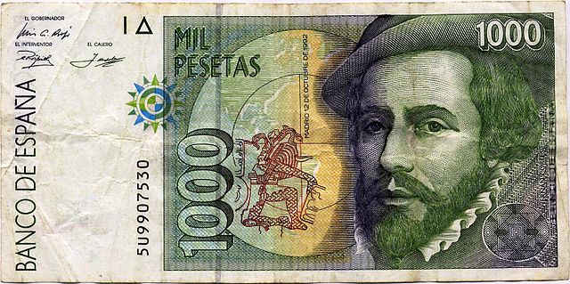 File:1000 pesetas, 12 de octubre de 1992, Hernán Cortés.jpg