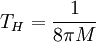 T_H = {1\over 8\pi M}
\,