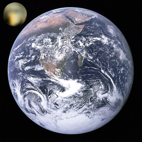 File:Pluto, Earth size comparison.jpg