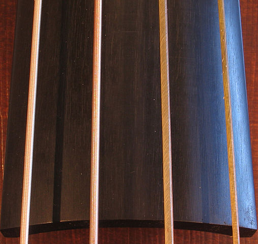 File:Double bass gut strings.jpg