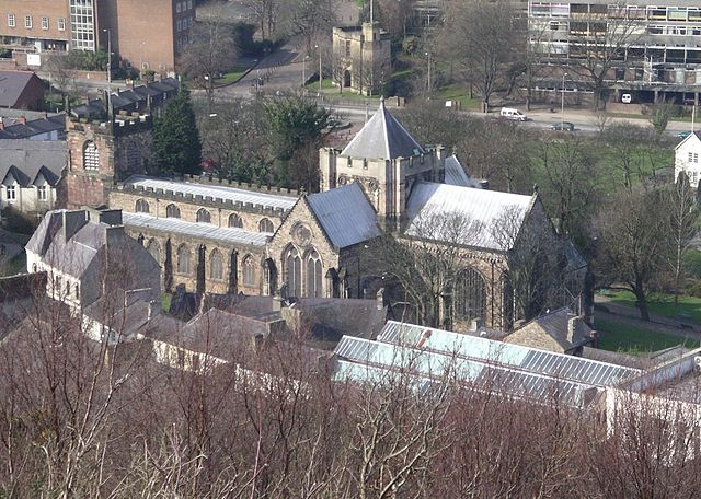 File:Bangor Cathedral from Bangor Mountain.jpg