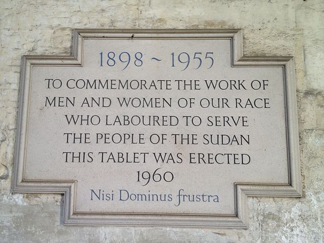 File:Plaque in the Cloisters of Westminster Abbey to commemorate the British in Sudan.JPG