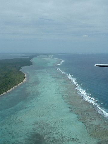 File:Belize Barrier Reef Aerial Looking North.jpg
