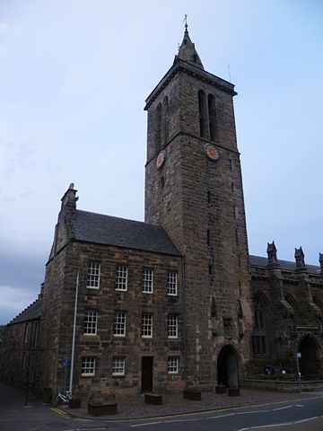 File:Tower of St. Salvator's College, St. Andrews Fife.jpg