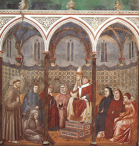 File:Giotto - Legend of St Francis - -17- - St Francis Preaching before Honorius III.jpg