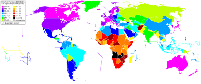 File:Life Expectancy 2008 Estimates CIA World Factbook.png