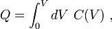 Q =\int_0^VdV\ C(V) \ ,